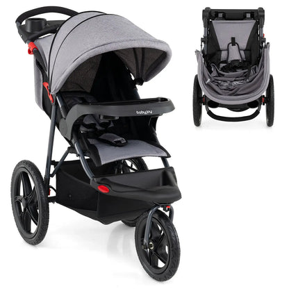 Foldable Jogging Stroller with Detachable Tray