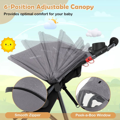 Foldable Jogging Stroller with Detachable Tray