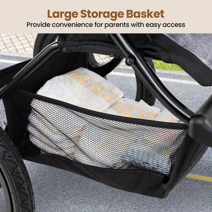 Foldable Jogging Stroller with Detachable Tray