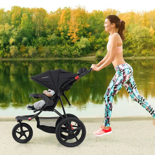 Foldable Jogging Stroller with Detachable Tray