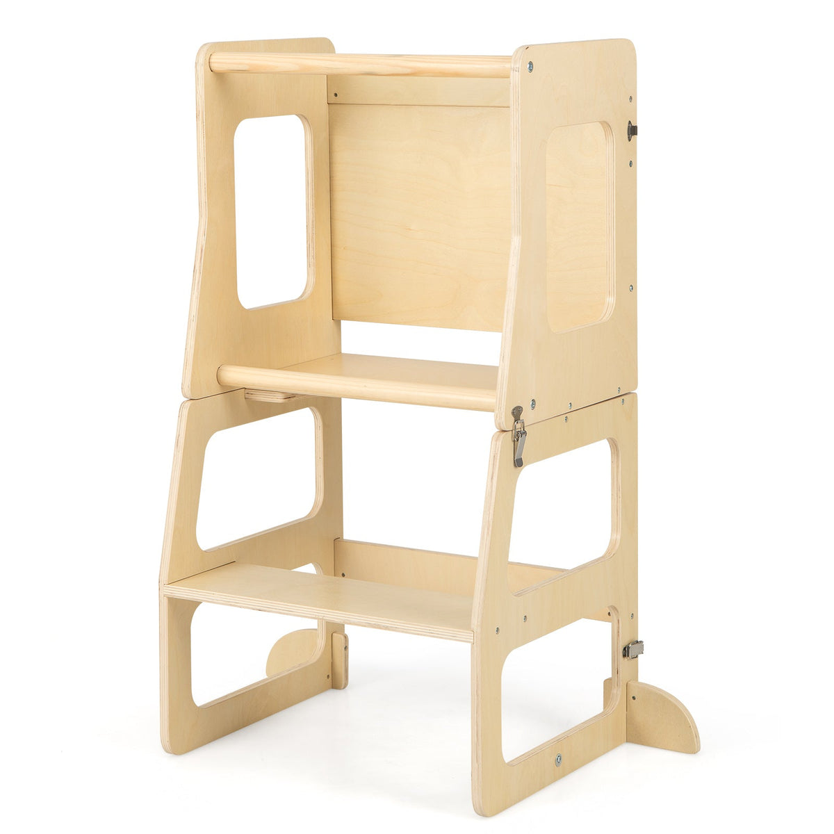 3-in-1 Foldable Kitchen Standing Tower for Toddlers natural wood DirectDeals on Tampa Home & Garden Store