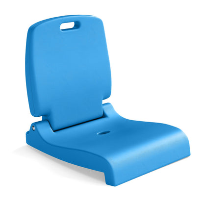 Silla plegable de piscina para exterior con asa y respaldo - Azul