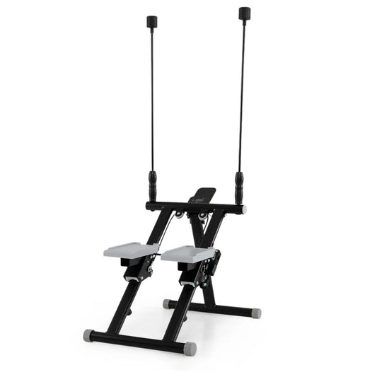 Foldable stair stepper with detachable handlebars DirectDeals, black frame, gray pedals on Tampa Home & Garden Store