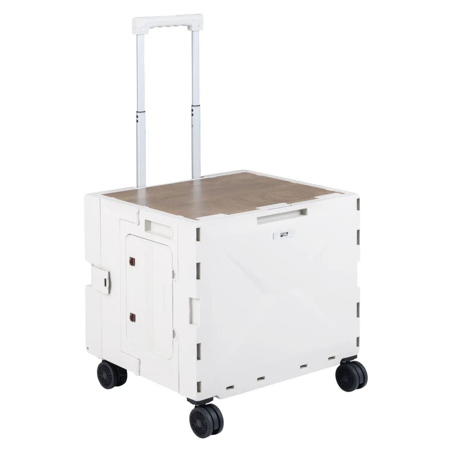 Foldable Utility Cart with Cup Holder and Wheels