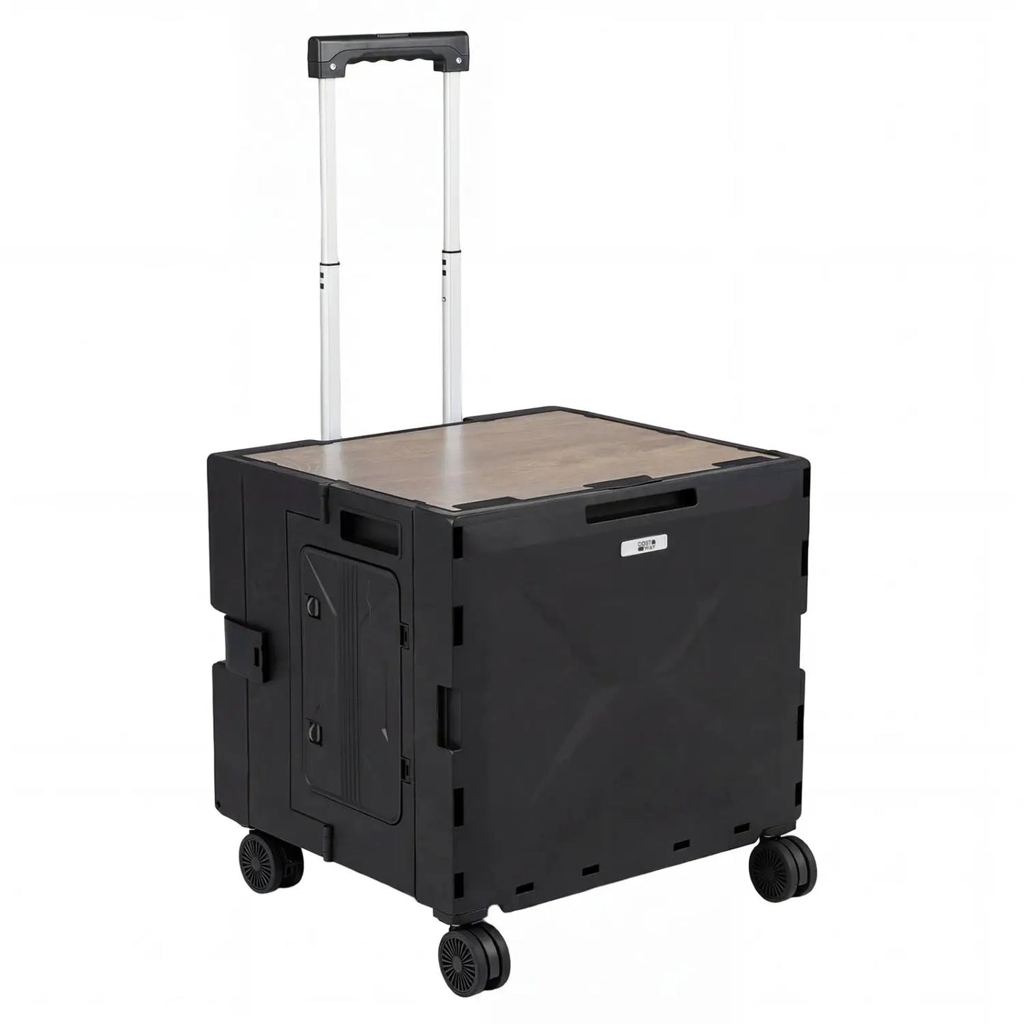 Foldable Utility Cart with Cup Holder and Wheels