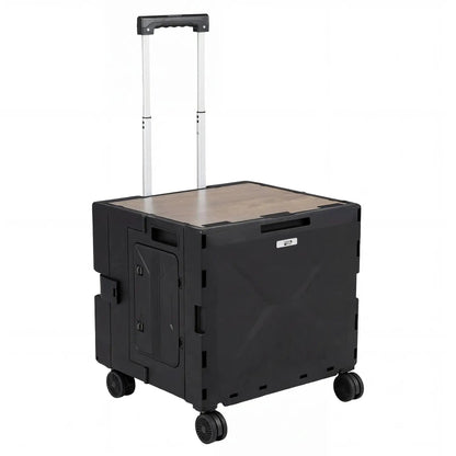 Foldable Utility Cart with Cup Holder and Wheels