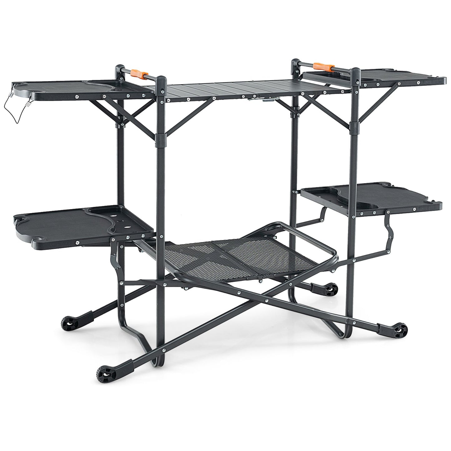Folding Portable Outdoor Cook Station with Heat-Resistant Aluminum Tabletop - Tampa Home & Garden Store