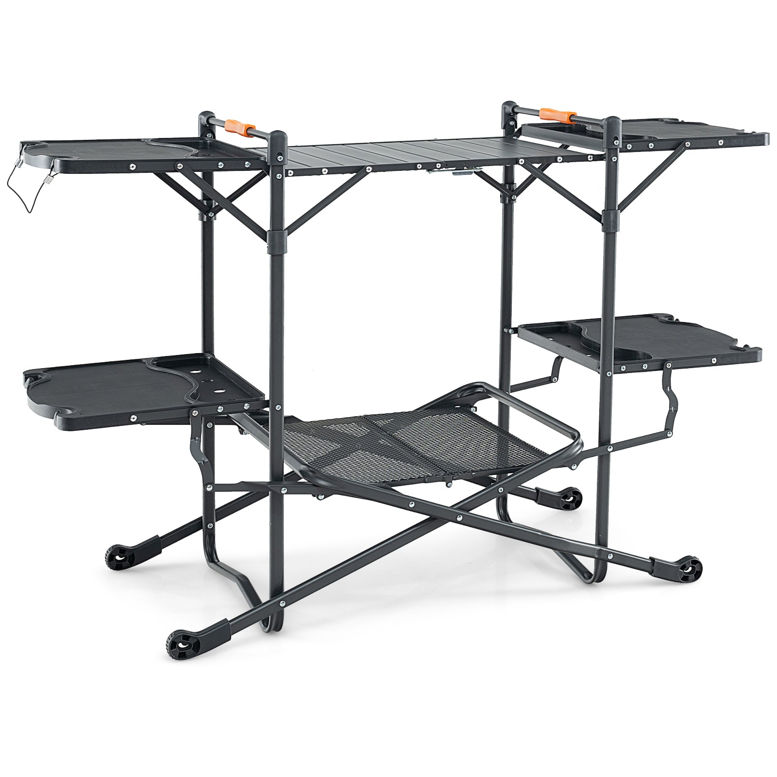 Folding Portable Outdoor Cook Station with Heat-Resistant Aluminum Tabletop - Tampa Home & Garden Store