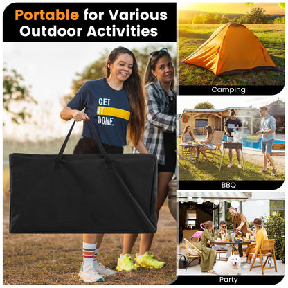 Folding Portable Outdoor Cook Station with Heat-Resistant Aluminum Tabletop - Tampa Home & Garden Store