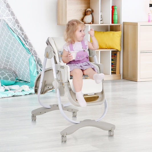 Folding Baby Dining High Chair with Adjustable Height and Recline - Tampa Home & Garden Store