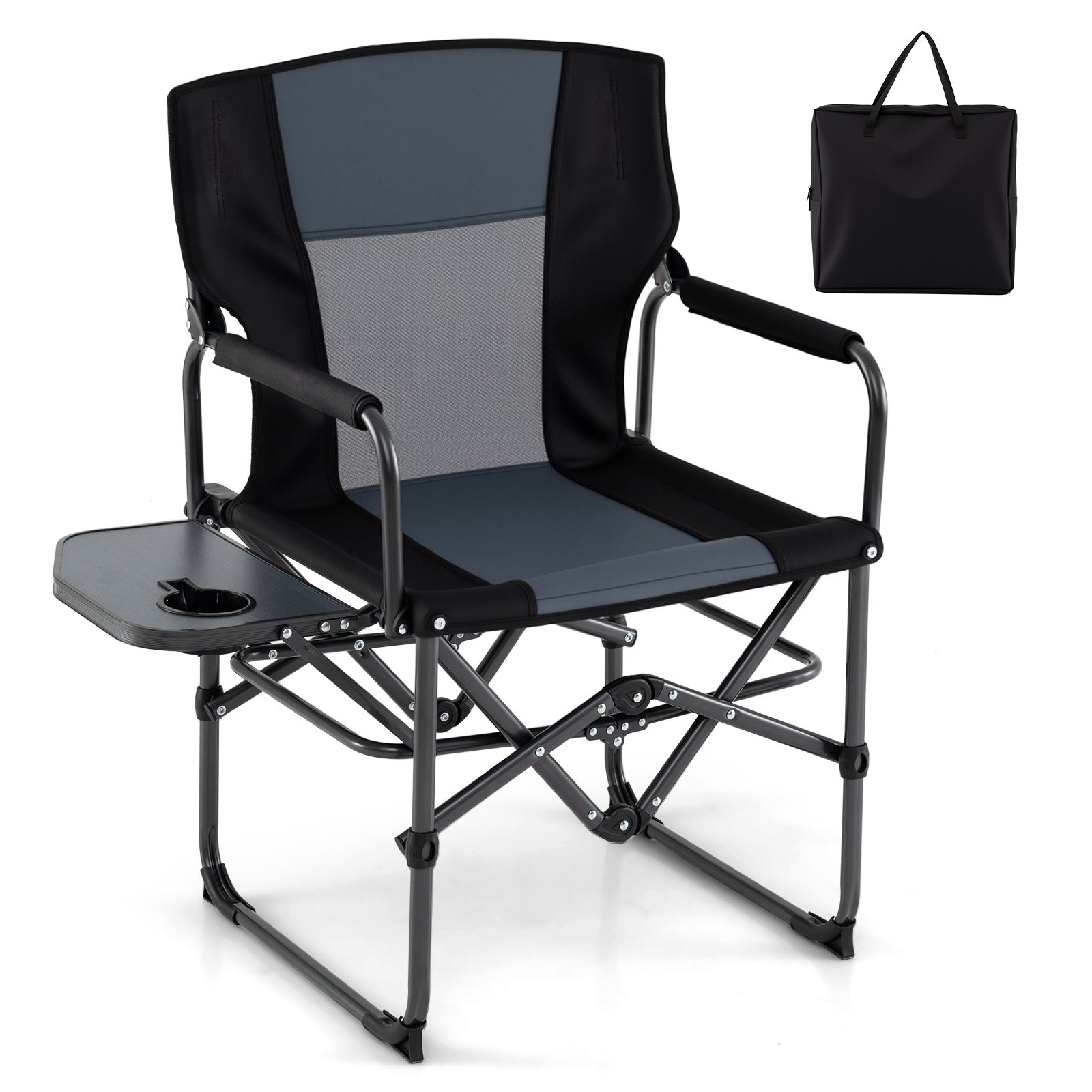 GemGear folding camping chair with side table and cup holder, carrying bag on Tampa Home & Garden Store