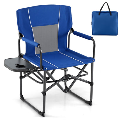 GemGear folding camping chair blue with side table and cup holder and carry bag on Tampa Home & Garden Store