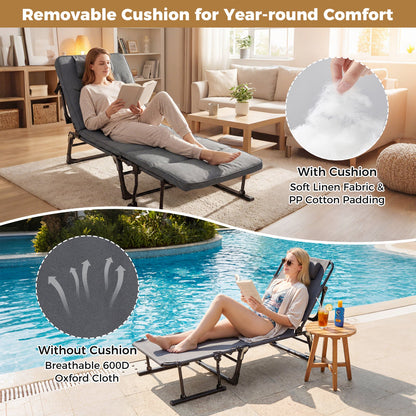 GemGear gray 3-in-1 folding cot with mattress and removable cushion; converts to sofa sleeper on Tampa Home & Garden Store