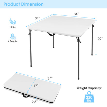 GemGear folding camping table with all-weather HDPE top and rustproof steel frame on Tampa Home & Garden Store