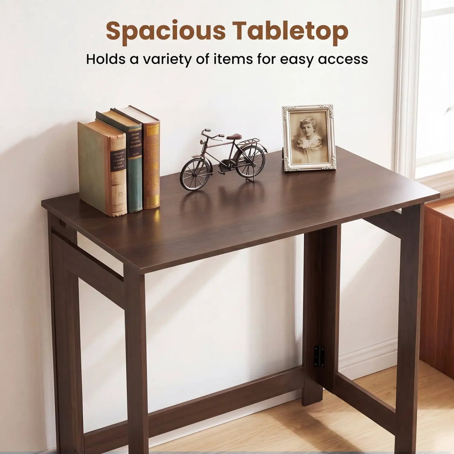 Folding Console Table with Space Saving Design