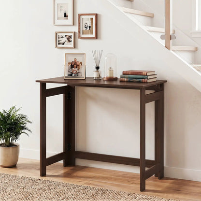 Folding Console Table with Space Saving Design