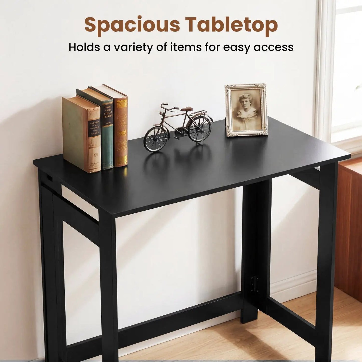 Folding Console Table with Space Saving Design