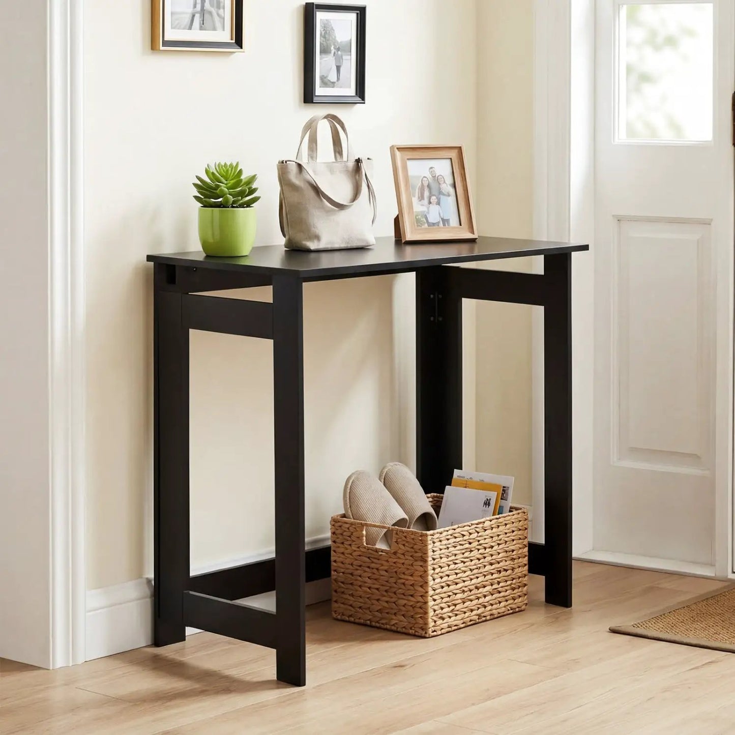 Folding Console Table with Space Saving Design