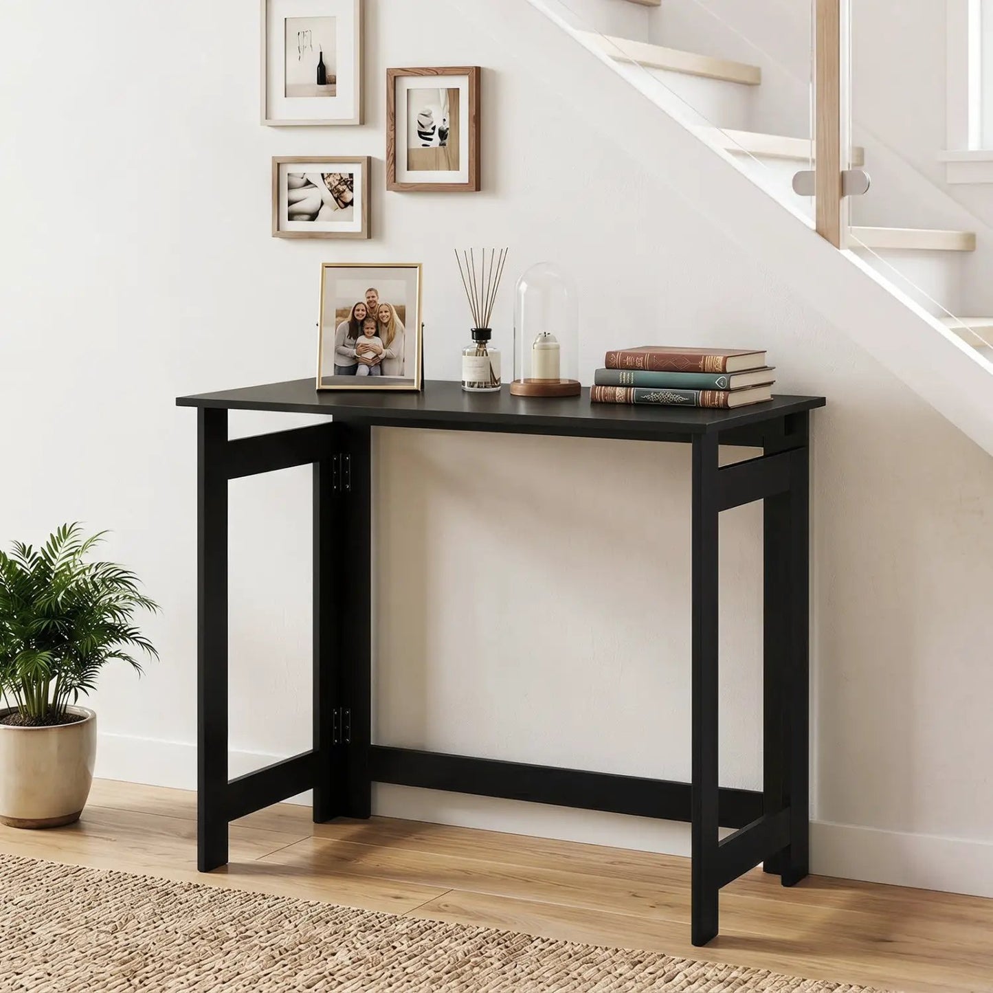 Folding Console Table with Space Saving Design
