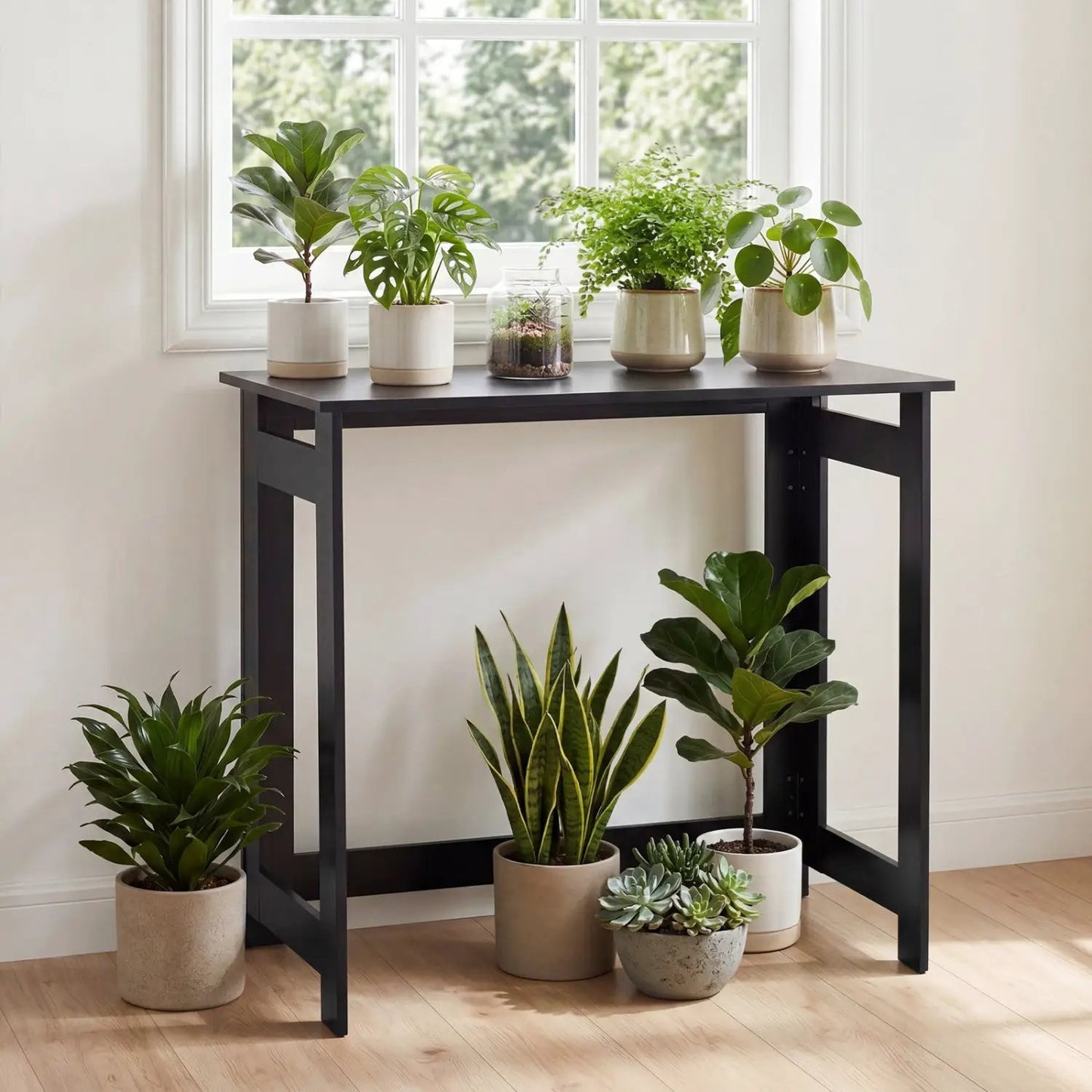 Folding Console Table with Space Saving Design