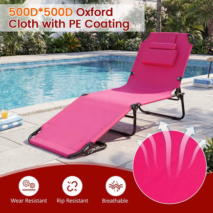 Folding Face Down Tanning Chair with Face Hole