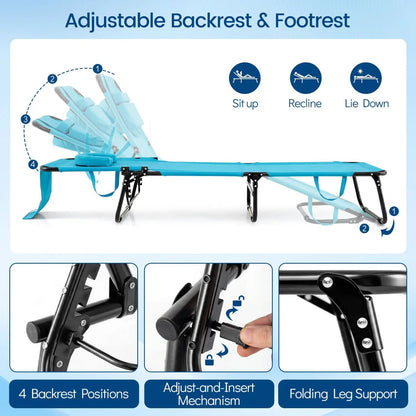 Folding Face Down Tanning Chair with Face Hole