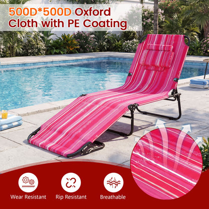 Folding Face Down Tanning Chair with Face Hole