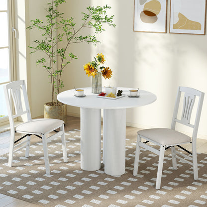 DirectDeals folding chairs set of 2 with white upholstered padded seats on Tampa Home & Garden Store