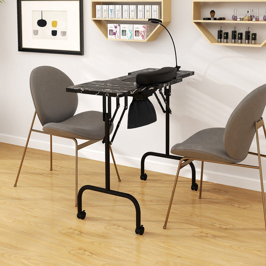 Folding Manicure Nail Table with Electric Dust Collector - Tampa Home & Garden Store