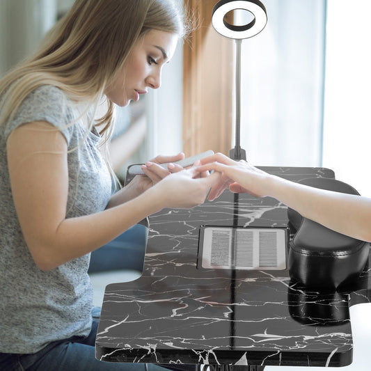 Folding Manicure Nail Table with Electric Dust Collector - Tampa Home & Garden Store