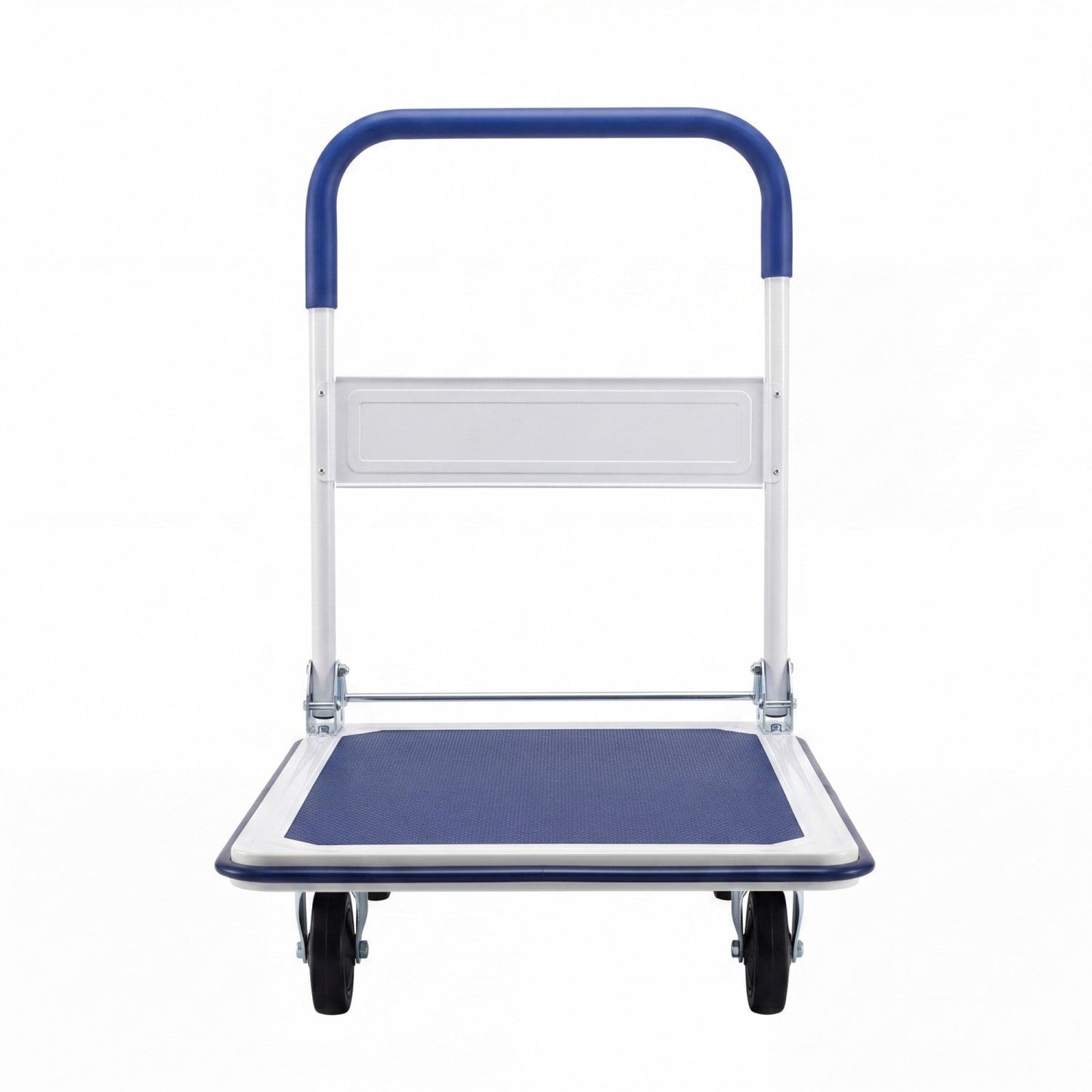 DirectDeals folding hand truck with 4 wheels, 660 lb capacity, blue handle on Tampa Home & Garden Store