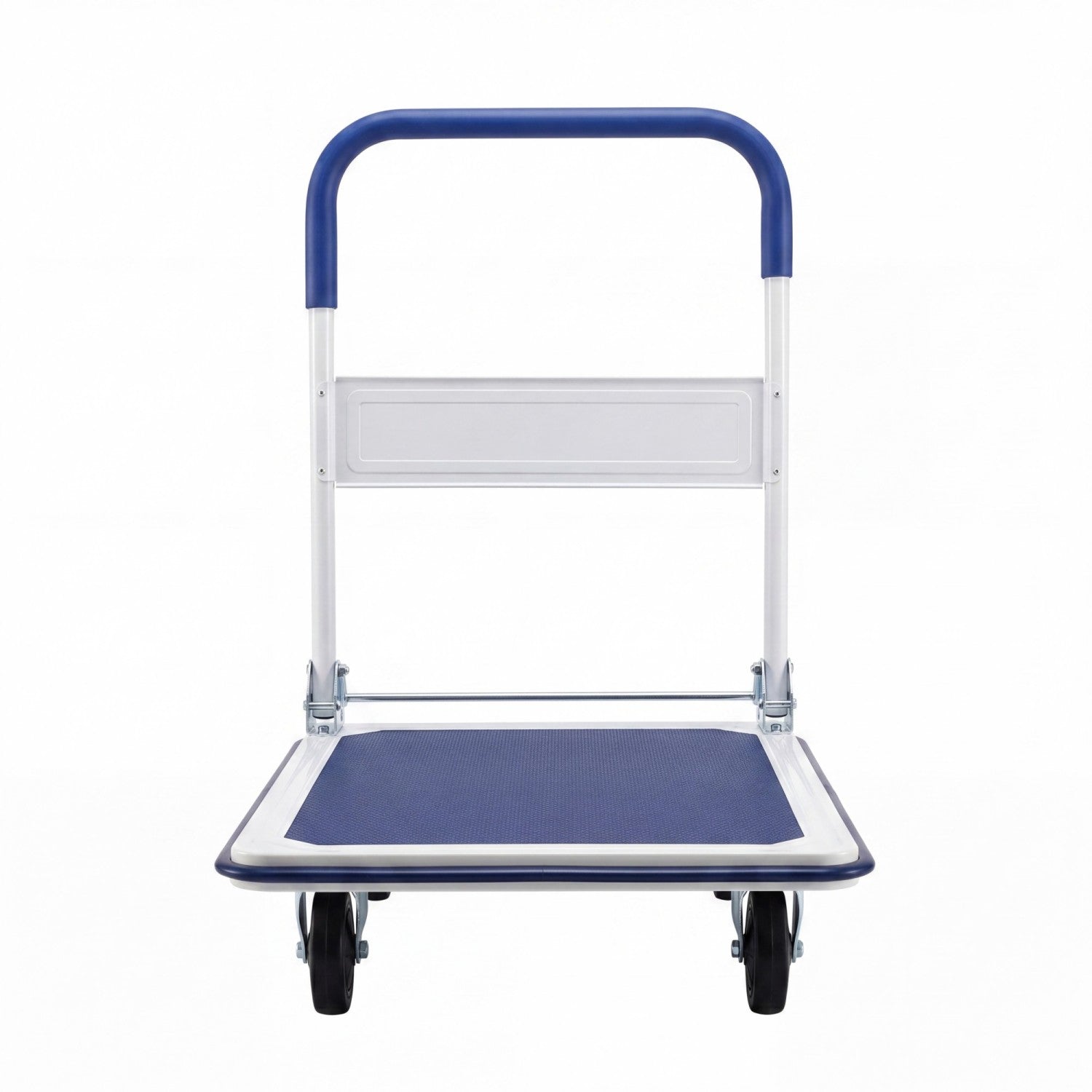 DirectDeals folding hand truck with 4 wheels, 660 lb capacity, blue handle on Tampa Home & Garden Store