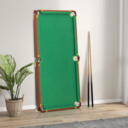 DirectDeals folding portable billiards table with green felt, adjustable feet and three cues on Tampa Home & Garden Store