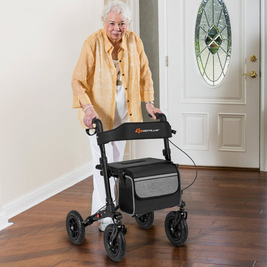 Folding Rollator Walker for Seniors with Seat for All Terrain - Tampa Home & Garden Store