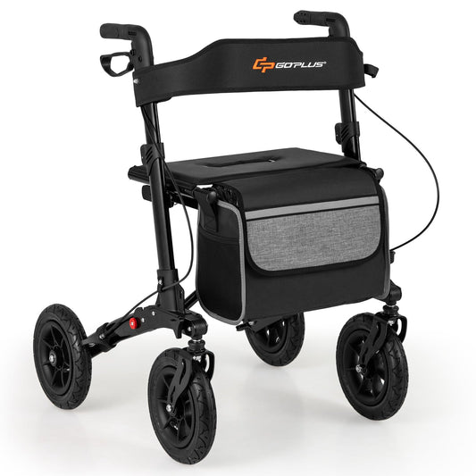 Folding Rollator Walker for Seniors with Seat for All Terrain - Tampa Home & Garden Store