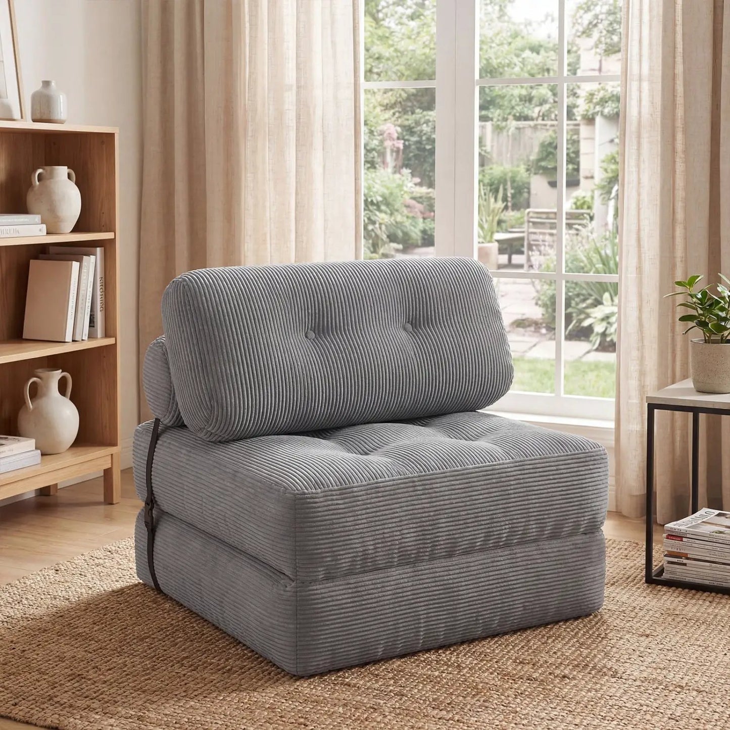 Folding Sofa Bed With Pillow and Back Support