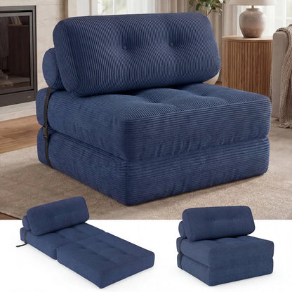 Folding Sofa Bed With Pillow and Back Support
