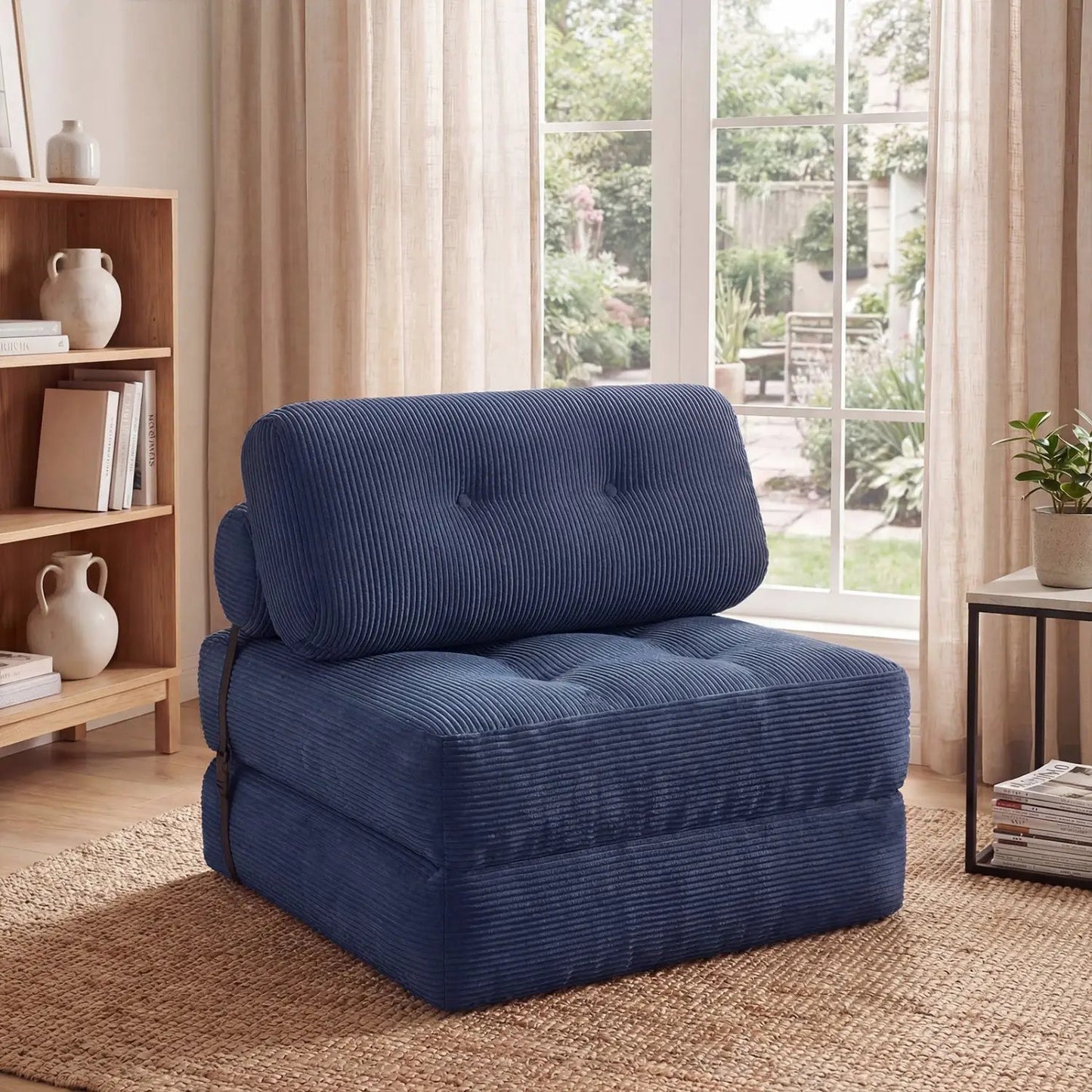 Folding Sofa Bed With Pillow and Back Support