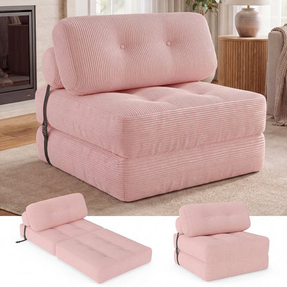 Folding Sofa Bed With Pillow and Back Support