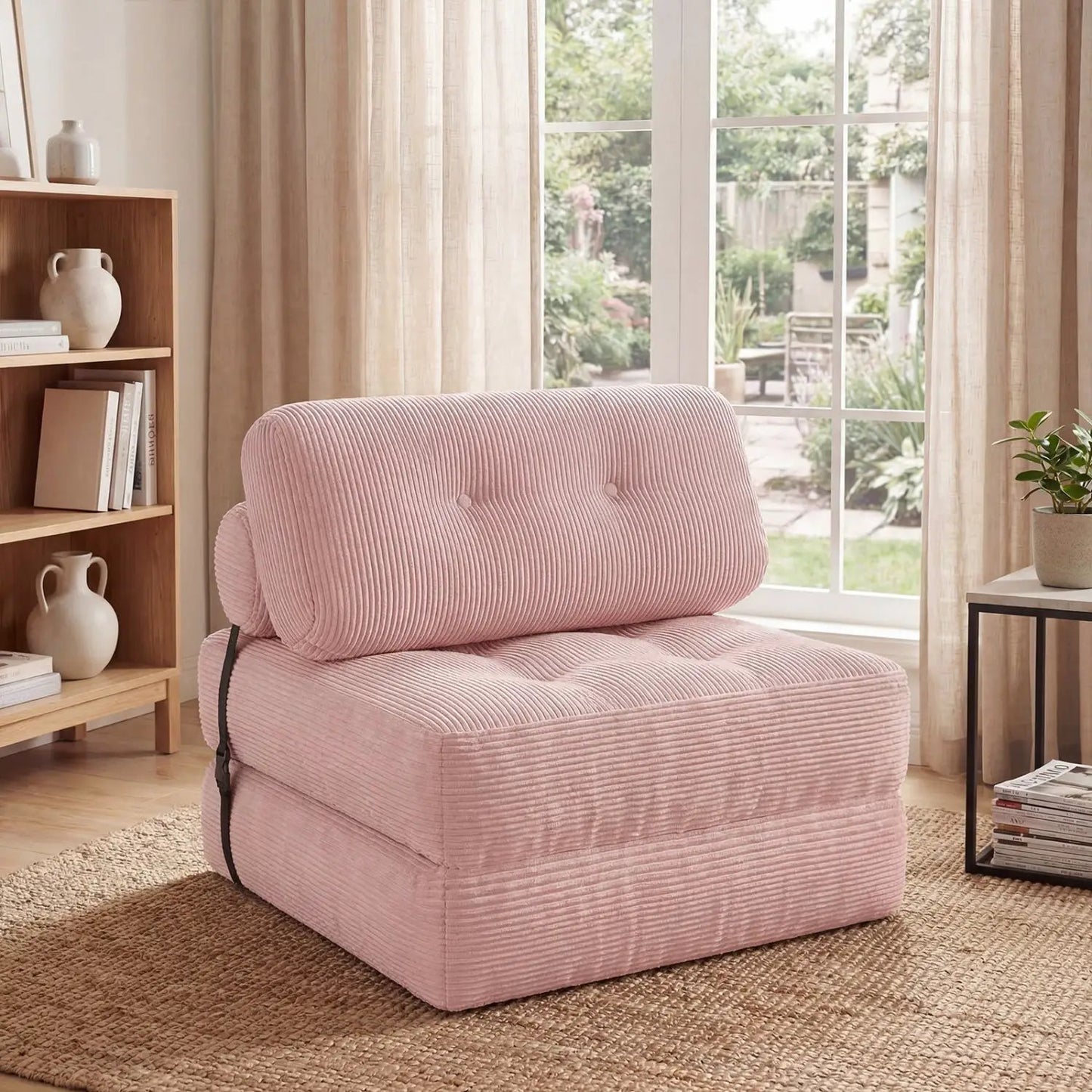 Folding Sofa Bed With Pillow and Back Support
