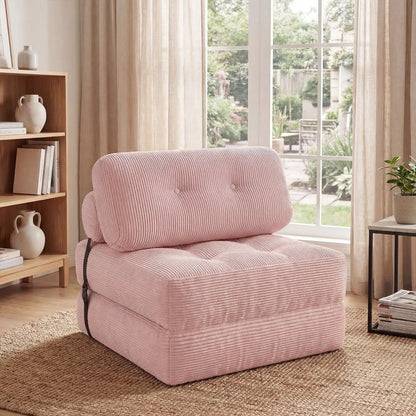 Folding Sofa Bed With Pillow and Back Support