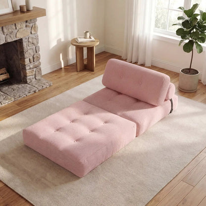 Folding Sofa Bed With Pillow and Back Support