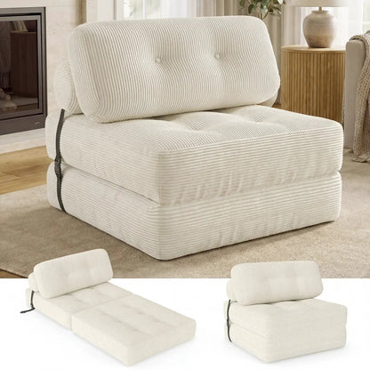 Folding Sofa Bed With Pillow and Back Support