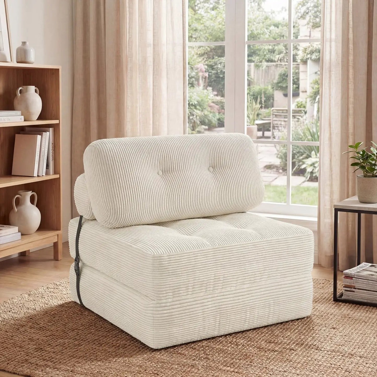 Folding Sofa Bed With Pillow and Back Support