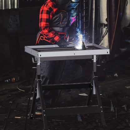 Folding Welding Table Workbench 4 Level Height