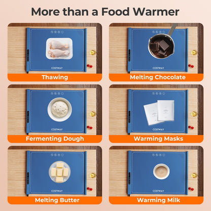 Food Warming Mat Rollable and Portable Electric Warming Tray with Fasting Heating