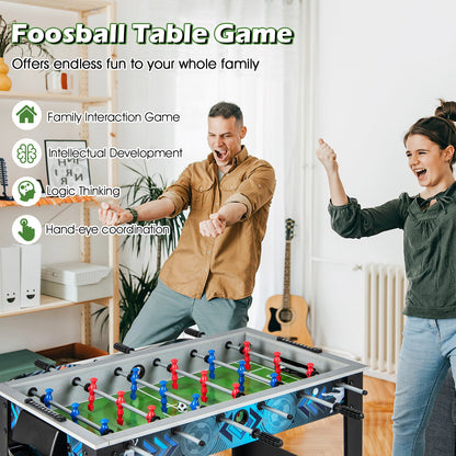 Foosball Table Game DirectDeals with 2 footballs, two players in a bright room on Tampa Home & Garden Store