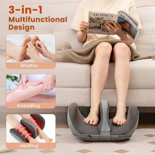 Foot and Calf Massager with Heat Gift for Women Men Mom Dad-Gray - Tampa Home & Garden Store