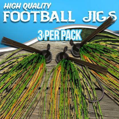 Leurres de football américain Reaction Tackle Lead Jigs, lot de 3 - Neufs