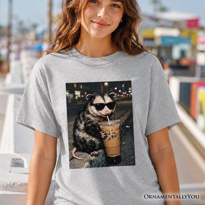 Kids Love the Funny Iced Coffee Opossum Tee